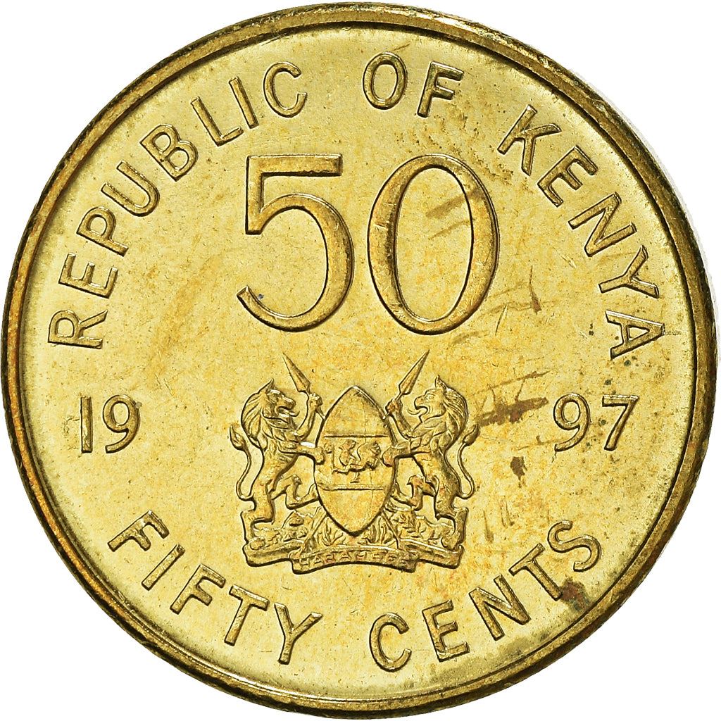 Kenya 50 Cents Coin | Daniel Toroitich Arap Moi | KM28 | 1995 - 1997