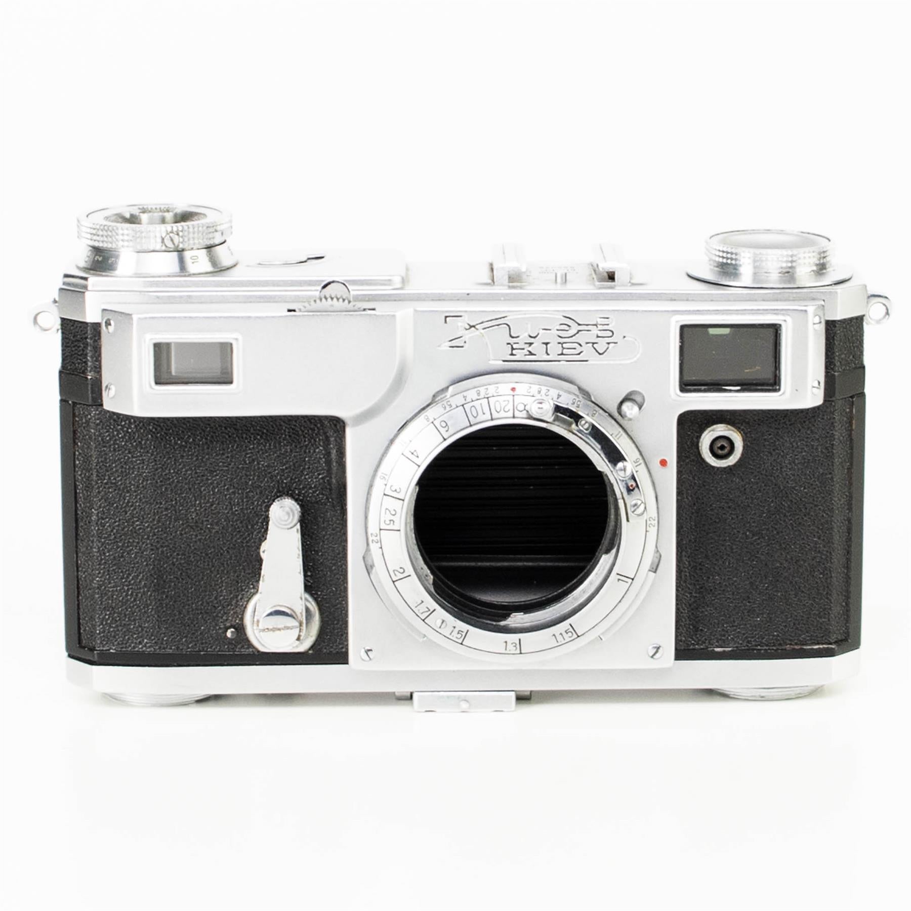 Kiev 2a Camera | 50mm f2 lens | White | Soviet union | 1955 - 1958