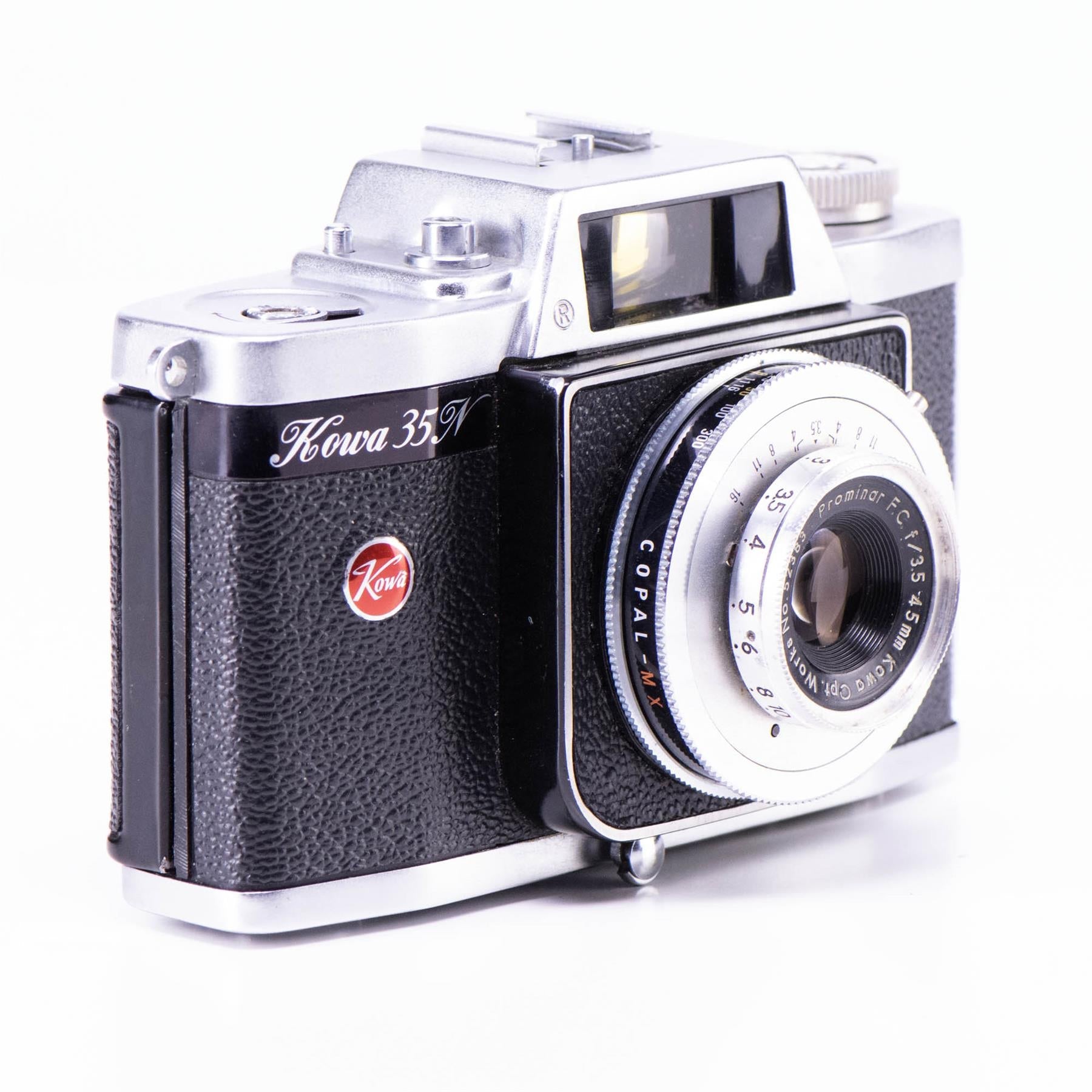 Kowa 35N Camera | Prominar F. C. 45mm f3.5 lens | White | Japan | 1960