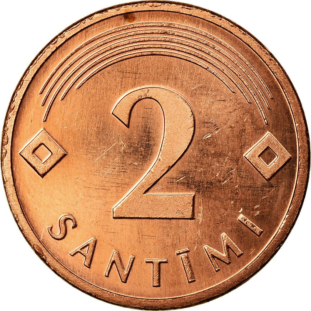 Latvia Coin Latvian 2 Santimi | KM21 | 1992 - 2009