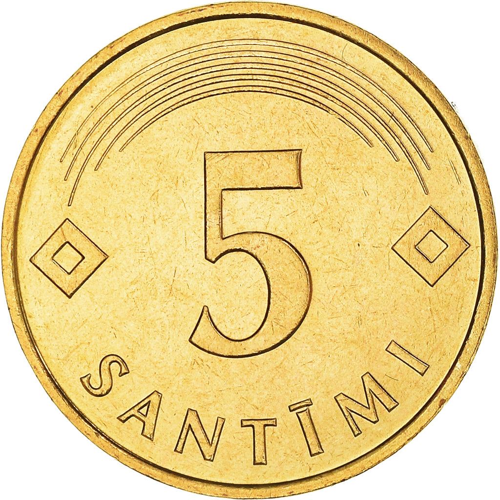 Latvia Coin Latvian 5 Santimi | KM16 | 1992 - 2009