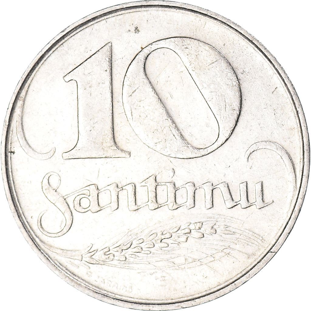 Latvian 10 Santimu Coin | Ribbon | Latvia | KM4 | 1922