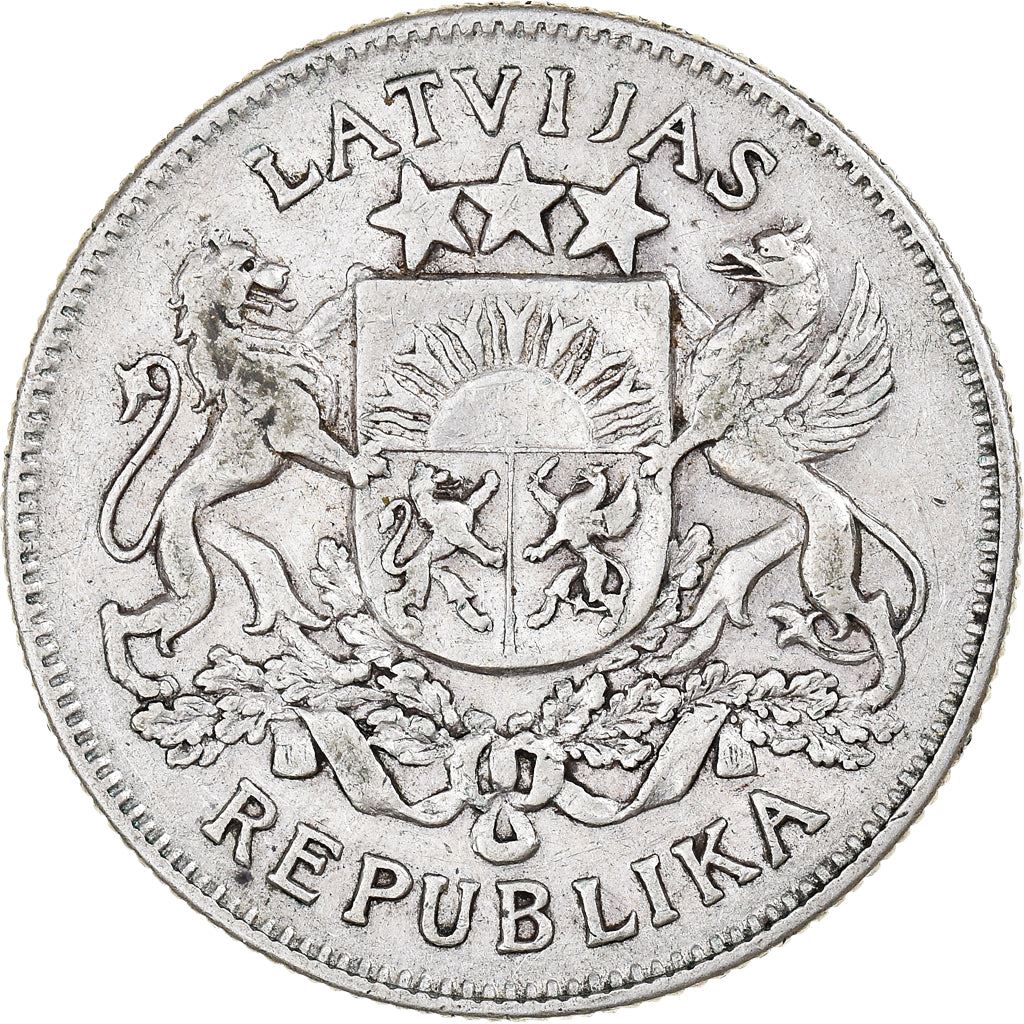 Latvian 2 Lati Coin | Silver | KM8 | 1925 - 1926