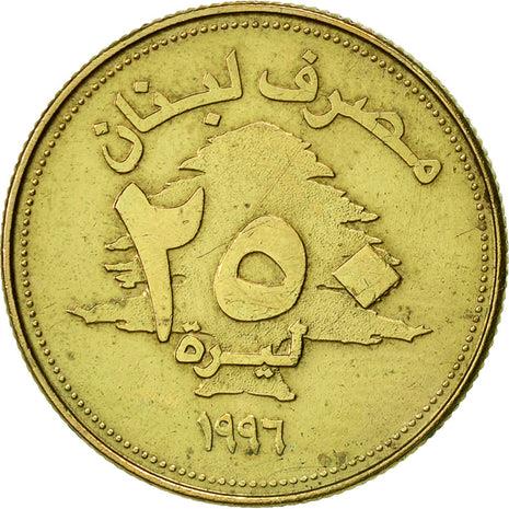 Lebanon Coin 250 Līrah | Cedar Tree | KM36 | 1995 - 2003