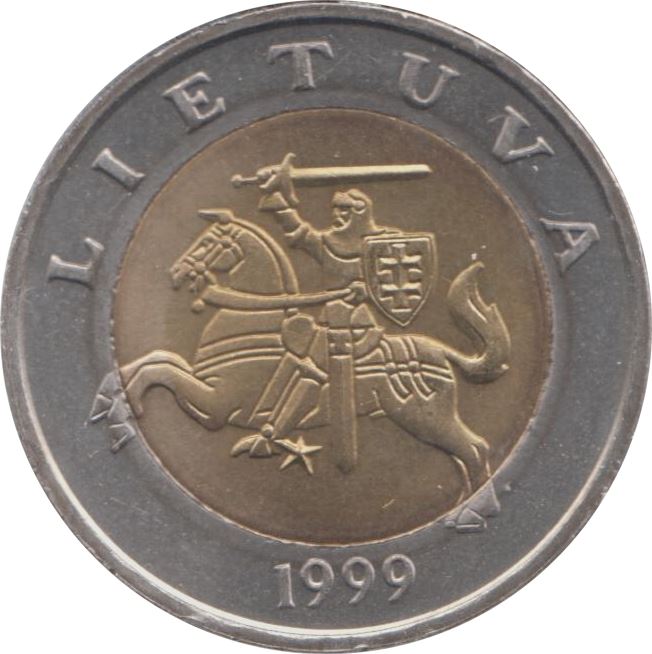 Lithuania 5 Litai Coin | Vytis | KM113 | 1998 - 2014