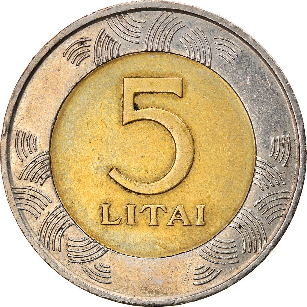 Lithuania 5 Litai Coin | Vytis | KM113 | 1998 - 2014