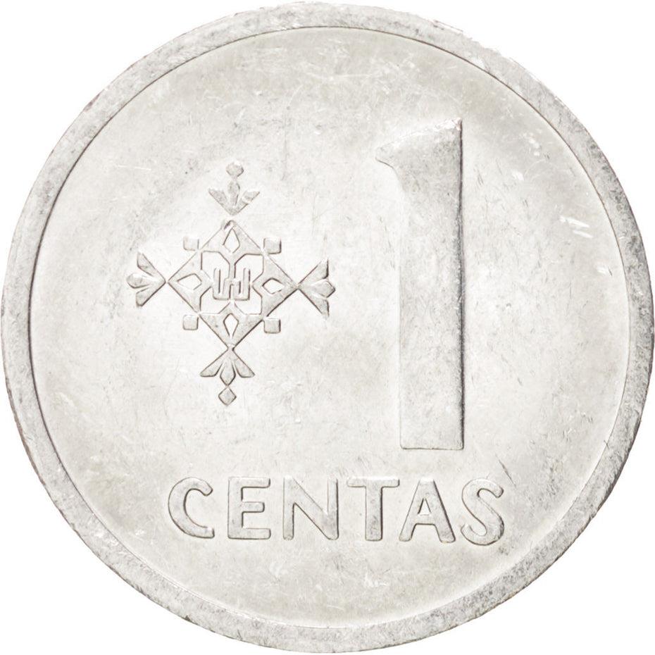 Lithuania Coin Lithuanian 1 Centas | Vytis | Horse | Knight | KM85 | 1991