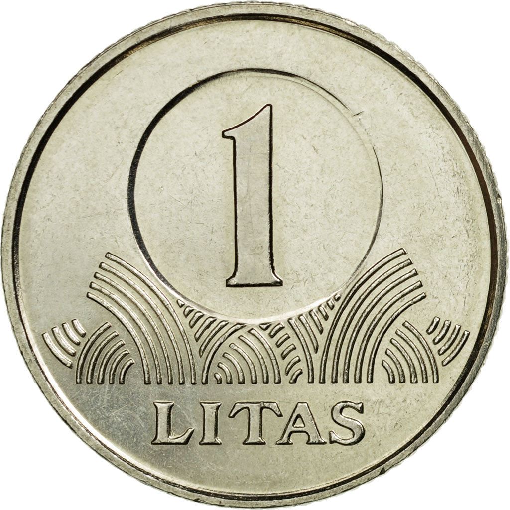 Lithuania Coin Lithuanian 1 Litas | Vytis | Knight | Horse | KM111 | 1998 - 2014