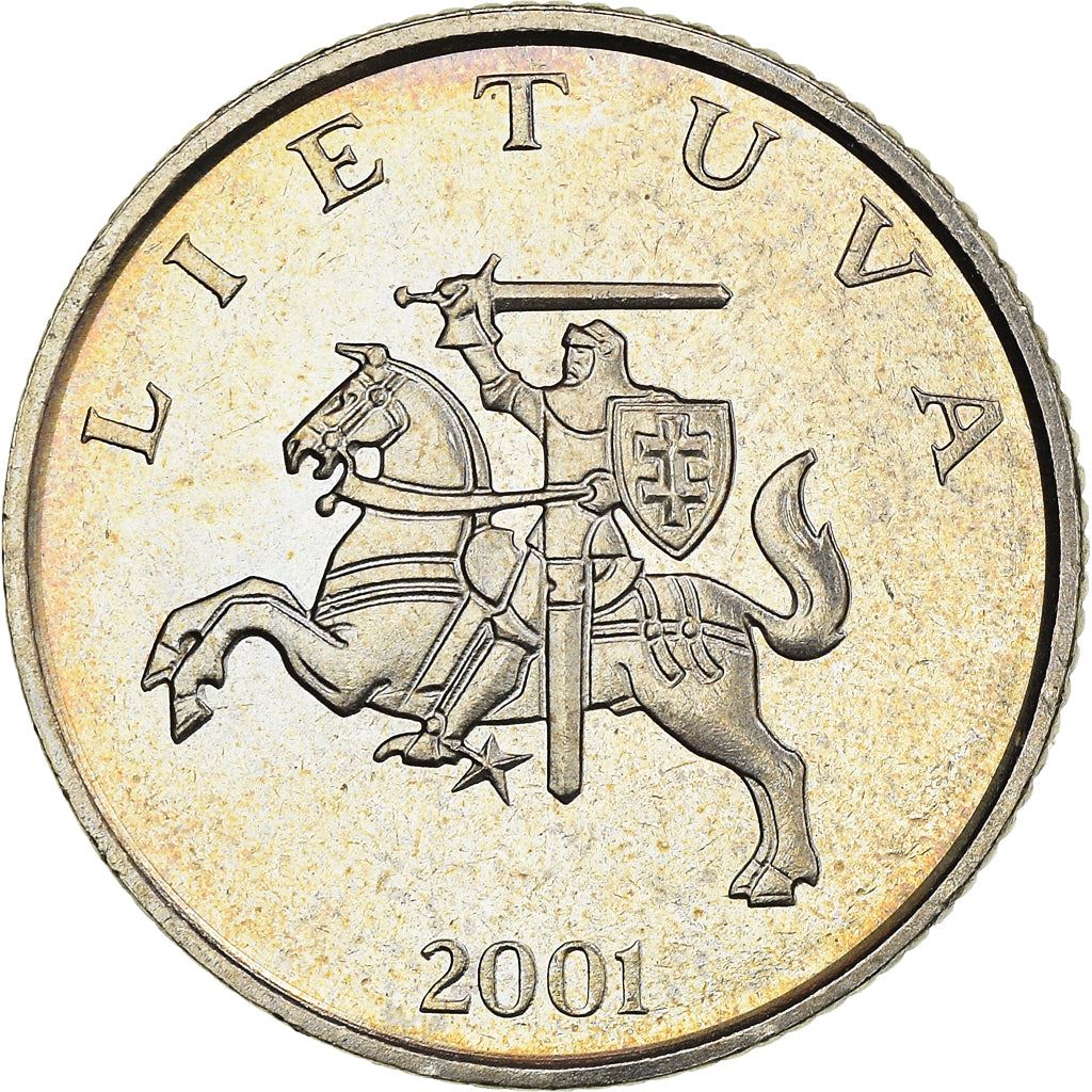 Lithuania Coin Lithuanian 1 Litas | Vytis | Knight | Horse | KM111 | 1998 - 2014