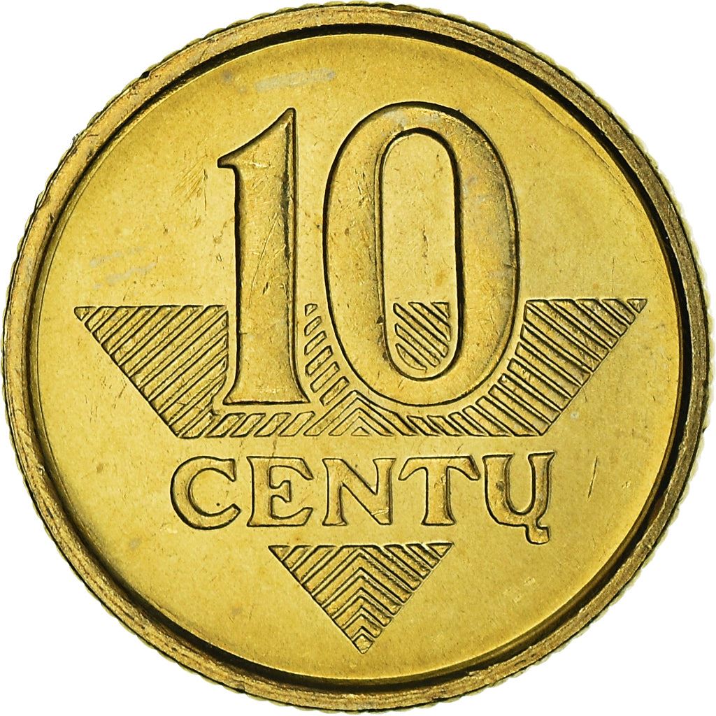 Lithuania Coin Lithuanian 10 Centų | Vytis | Knight | Horse | KM106 | 1997 - 2014