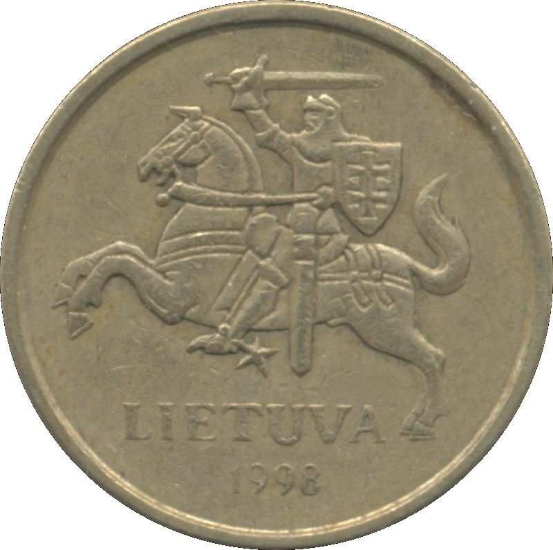 Lithuania Coin Lithuanian 10 Centų | Vytis | Knight | Horse | KM106 | 1997 - 2014