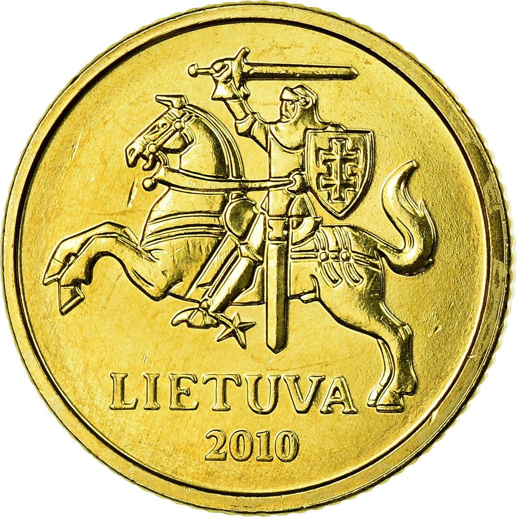 Lithuania Coin Lithuanian 10 Centų | Vytis | Knight | Horse | KM106 | 1997 - 2014