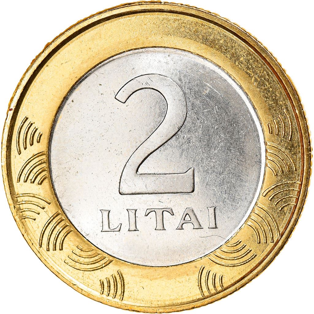 Lithuania Coin Lithuanian 2 Litai | Vytis | Horse | Knight | KM112 | 1998 - 2014