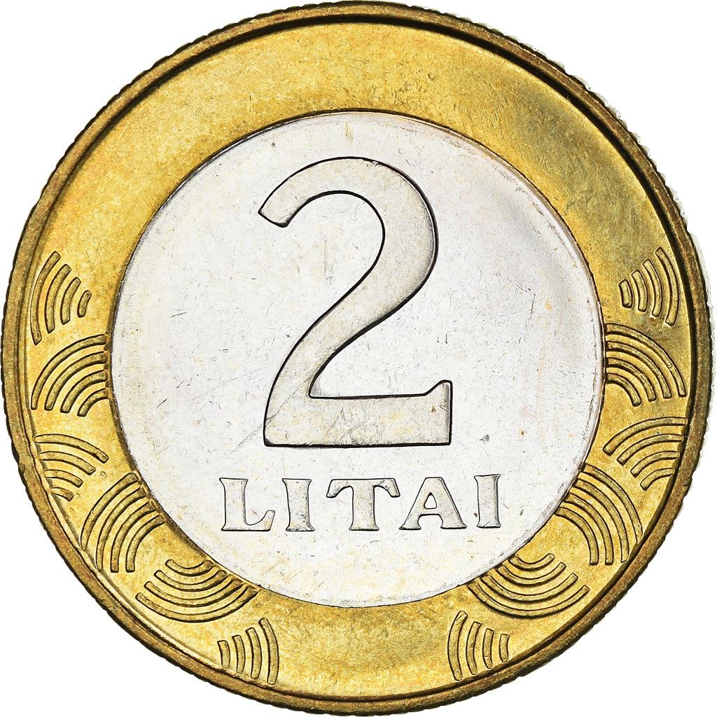 Lithuania Coin Lithuanian 2 Litai | Vytis | Horse | Knight | KM112 | 1998 - 2014