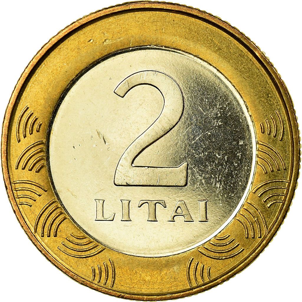 Lithuania Coin Lithuanian 2 Litai | Vytis | Horse | Knight | KM112 | 1998 - 2014