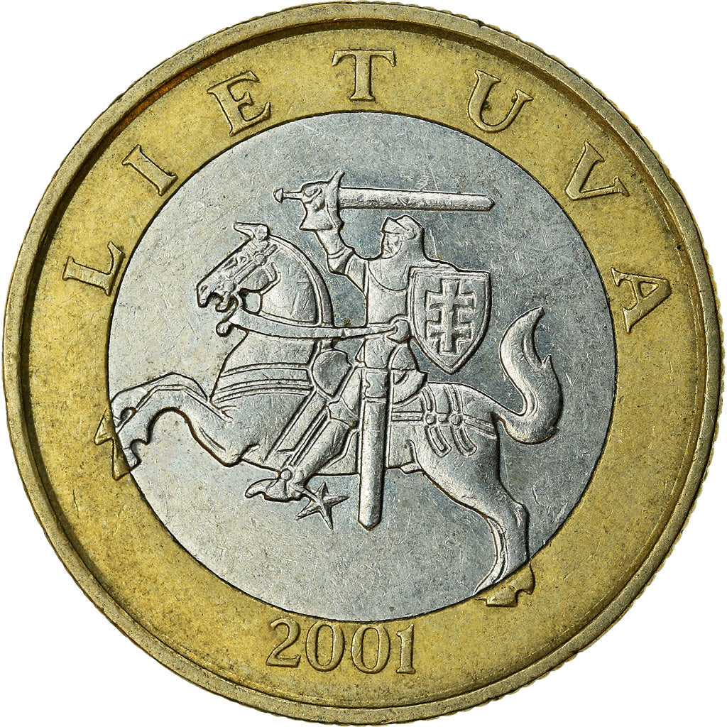 Lithuania Coin Lithuanian 2 Litai | Vytis | Horse | Knight | KM112 | 1998 - 2014