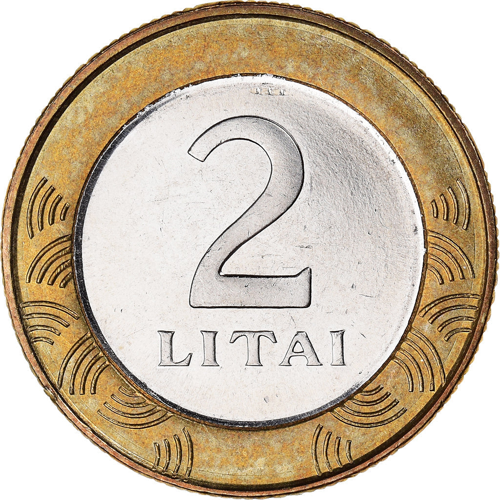 Lithuania Coin Lithuanian 2 Litai | Vytis | Horse | Knight | KM112 | 1998 - 2014