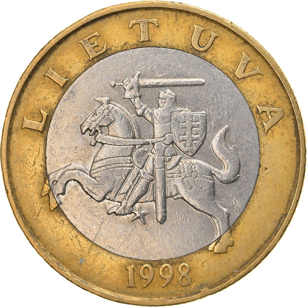 Lithuania Coin Lithuanian 2 Litai | Vytis | Horse | Knight | KM112 | 1998 - 2014