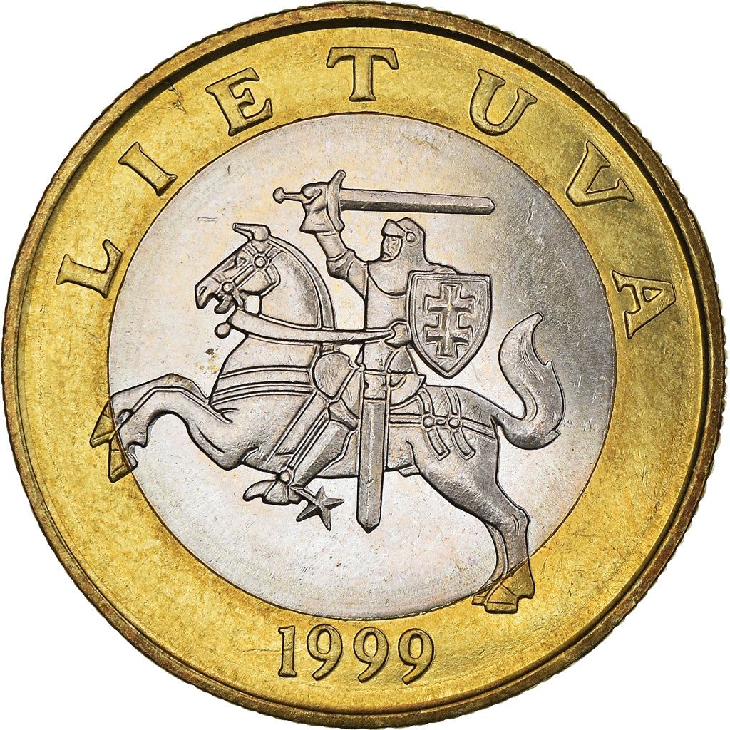 Lithuania Coin Lithuanian 2 Litai | Vytis | Horse | Knight | KM112 | 1998 - 2014