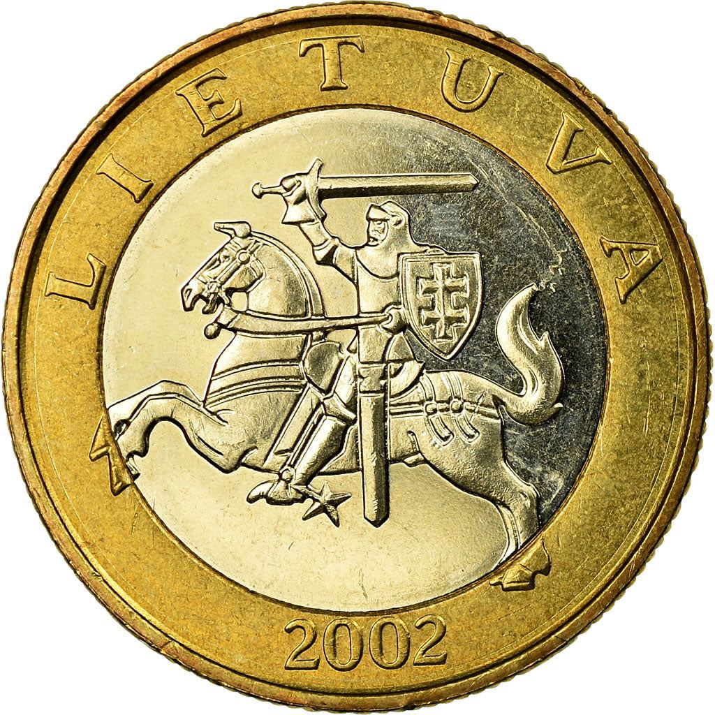 Lithuania Coin Lithuanian 2 Litai | Vytis | Horse | Knight | KM112 | 1998 - 2014