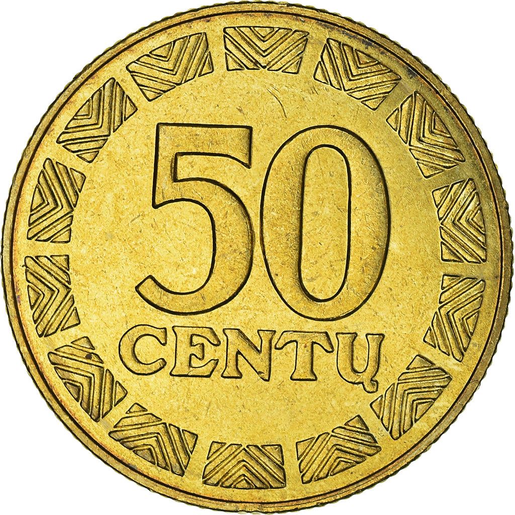 Lithuania Coin Lithuanian 50 Centų | Vytis | Knight | Horse | KM108 | 1997 - 2014