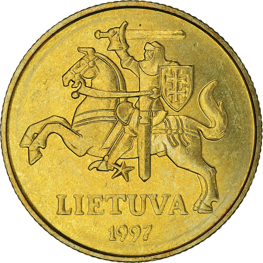 Lithuania Coin Lithuanian 50 Centų | Vytis | Knight | Horse | KM108 | 1997 - 2014