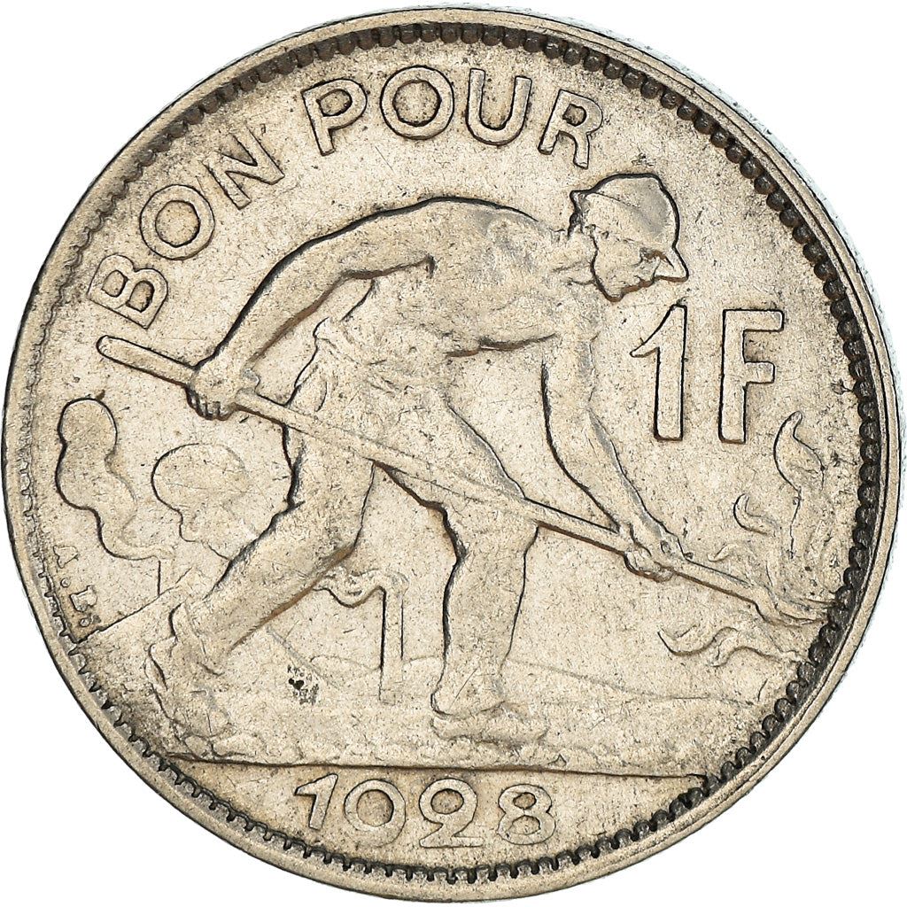 Luxembourg 1 Franc Coin | Grand Duchess Charlotte | 1924 - 1935