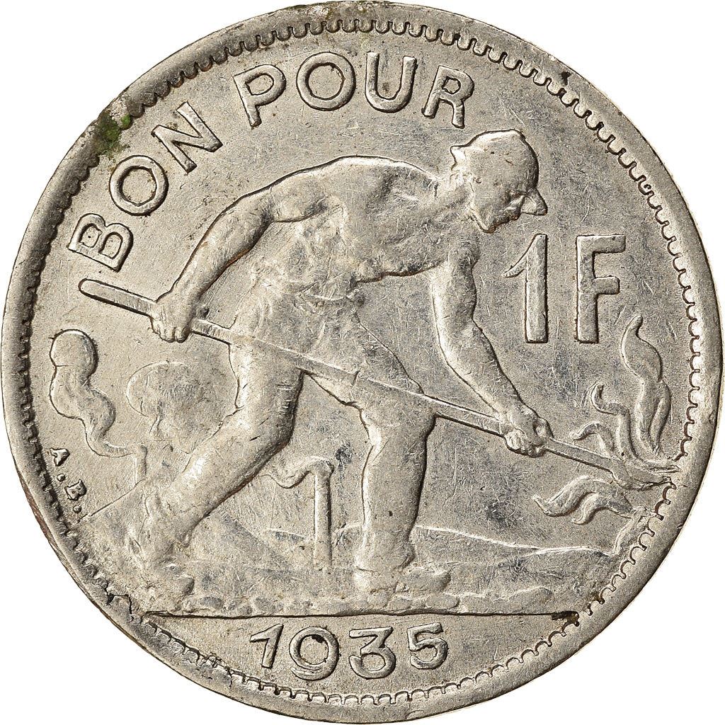 Luxembourg 1 Franc Coin | Grand Duchess Charlotte | 1924 - 1935