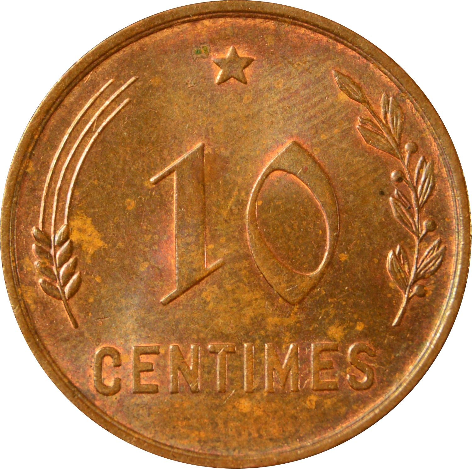 Luxembourg 10 Centimes Coin | Grand Duchess Charlotte | KM41 | 1930