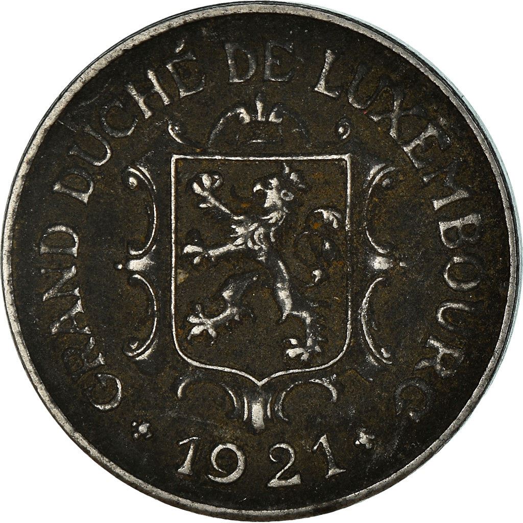 Luxembourg 10 Centimes Coin | Marie Adelaide | Charlotte Iron | KM31 | 1918 - 1923