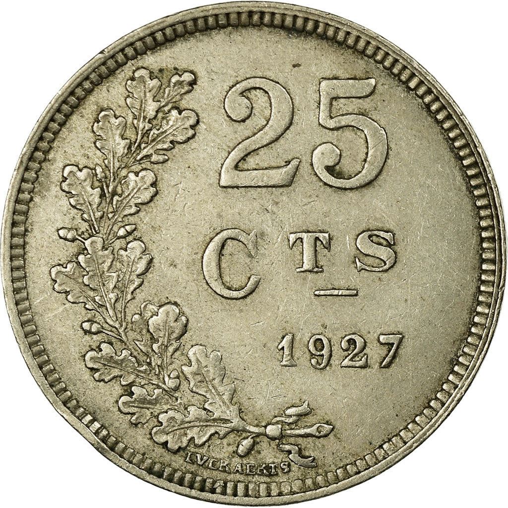 Luxembourg 25 Centimes Coin | Grand Duchess Charlotte | 1927