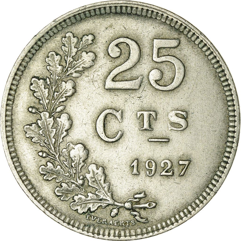 Luxembourg 25 Centimes Coin | Grand Duchess Charlotte | 1927