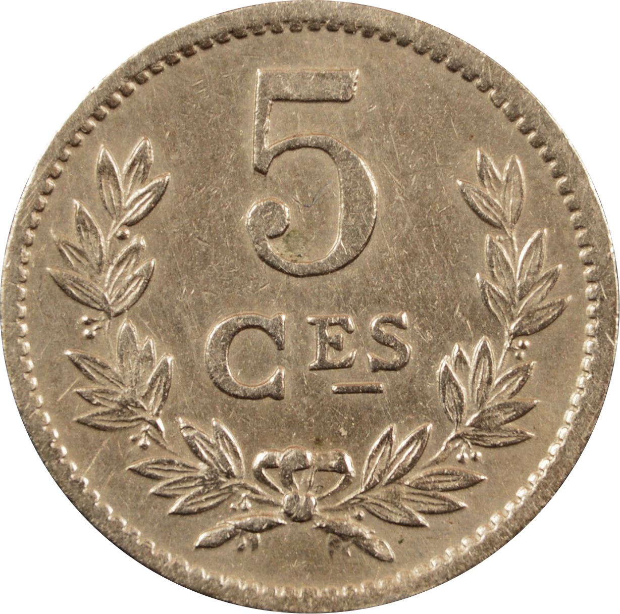 Luxembourg | 5 Centimes Coin | Charlotte | KM33 | 1924