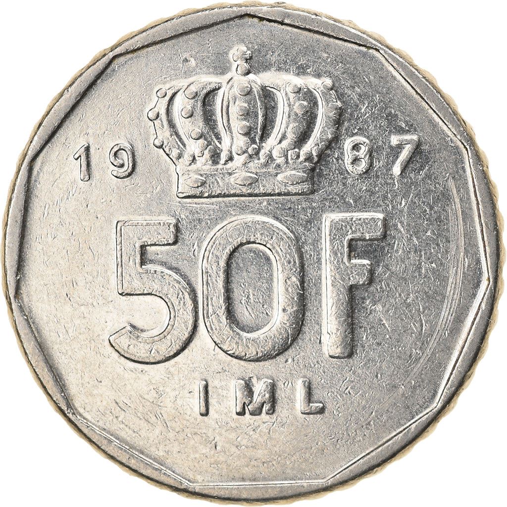 Luxembourg | 50 Francs Coin | Prince Jean | KM62 | 1987 - 1989