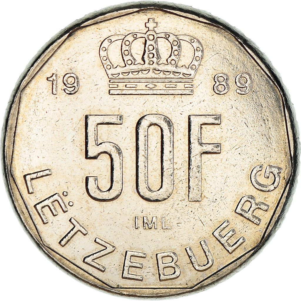 Luxembourg | 50 Francs Coin | Prince Jean | KM66 | 1989 - 1995