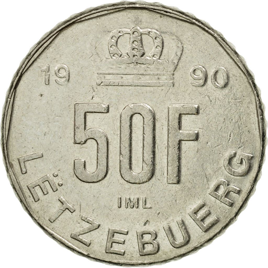 Luxembourg | 50 Francs Coin | Prince Jean | KM66 | 1989 - 1995