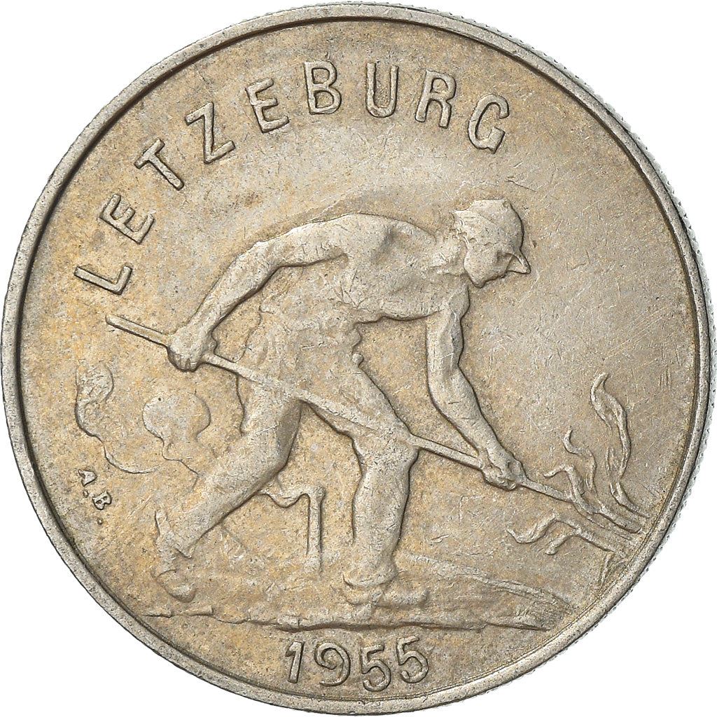 Luxembourg Coin Luxembourger 1 Franc | Charlotte | KM46.2 | 1952 - 1964