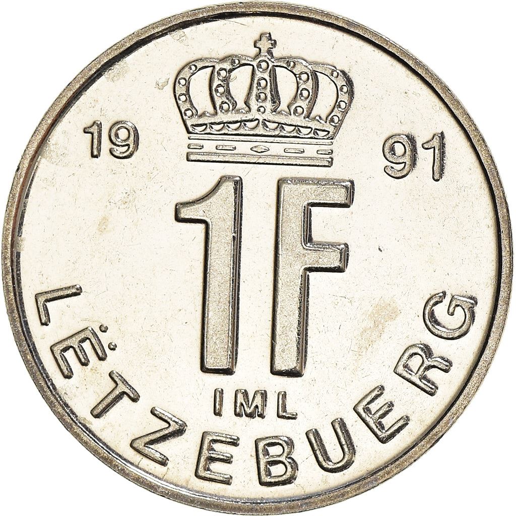 Luxembourg Coin Luxembourger 1 Franc | Prince Jean | KM63 | 1988 - 1995