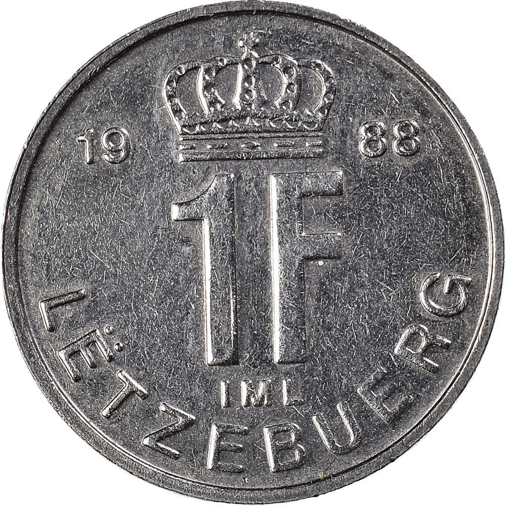 Luxembourg Coin Luxembourger 1 Franc | Prince Jean | KM63 | 1988 - 1995