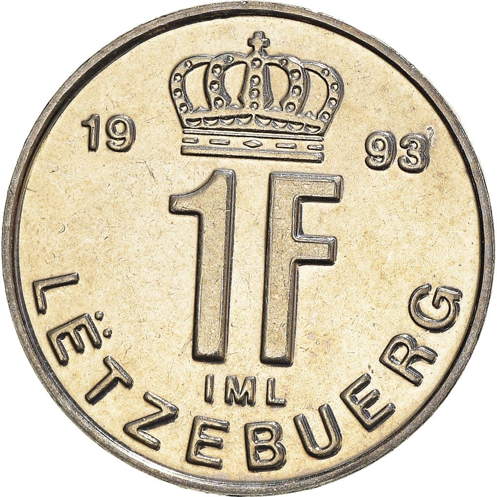 Luxembourg Coin Luxembourger 1 Franc | Prince Jean | KM63 | 1988 - 1995