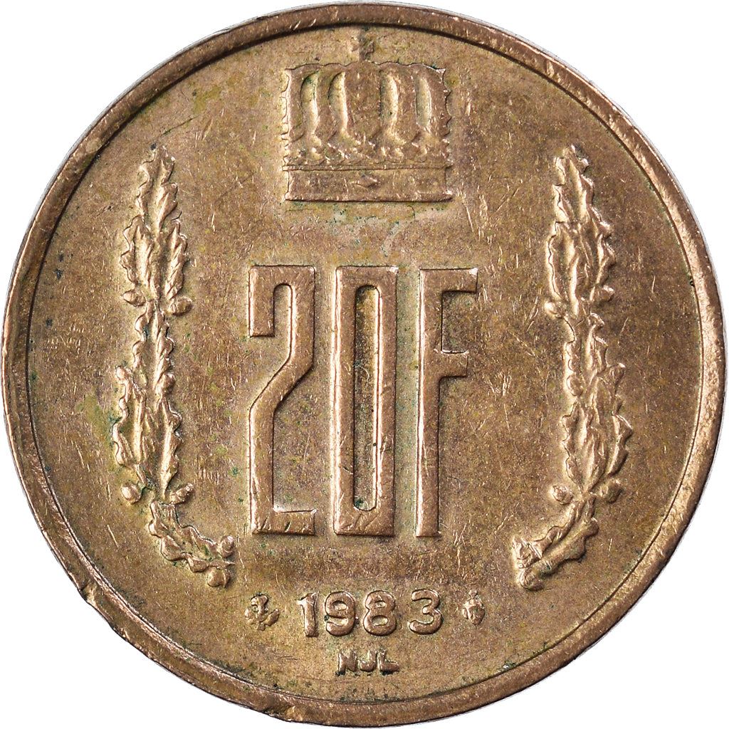 Luxembourg Coin Luxembourger 20 Francs | Prince Jean | KM58 | 1980 - 1983