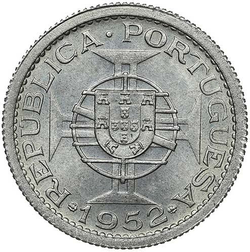 Macau | 50 Avos Coin | Cross | KM3 | 1952