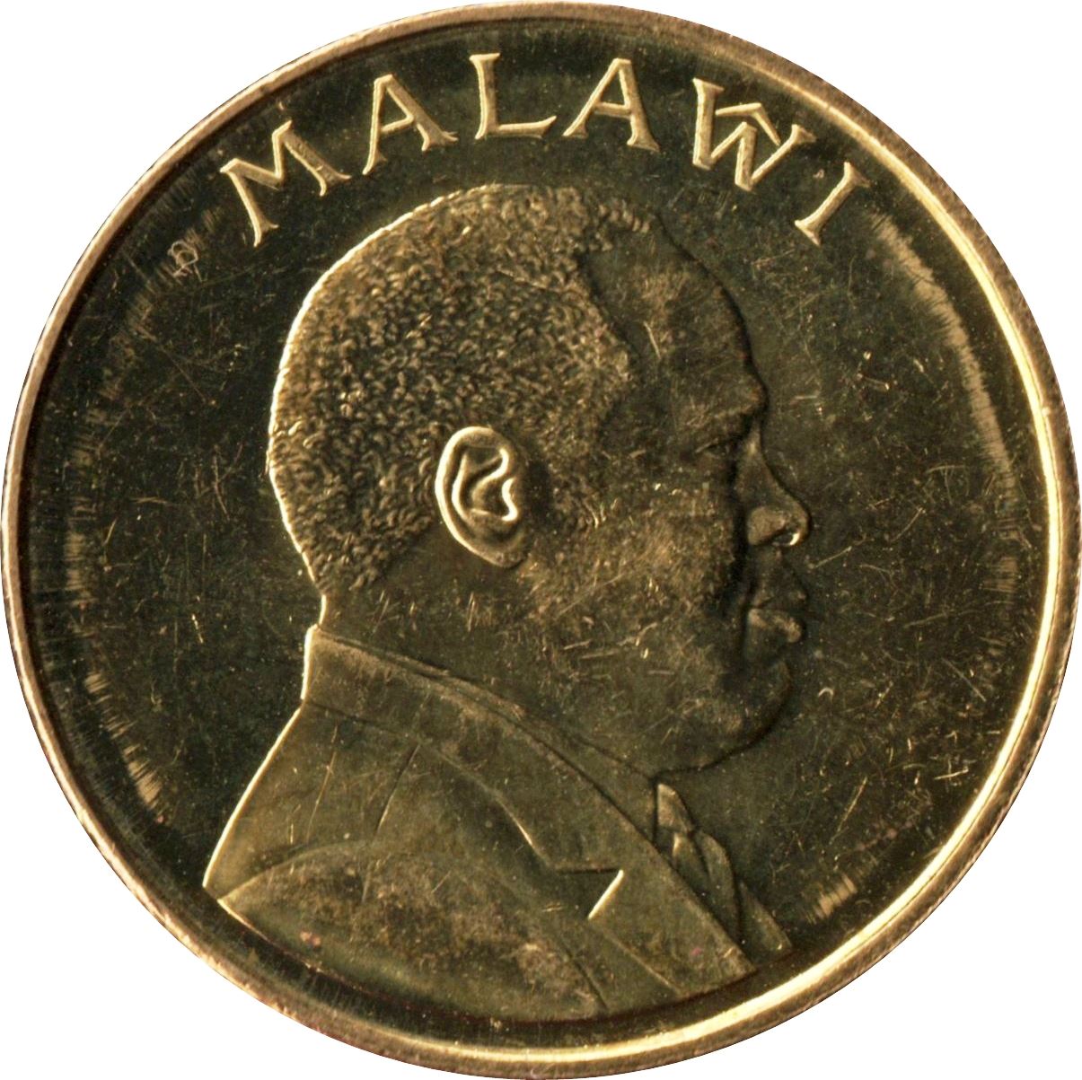 Malawi 1 Kwacha Coin | President Bakill Muluzi | Fish Eagle | KM28 | 1996 - 2003