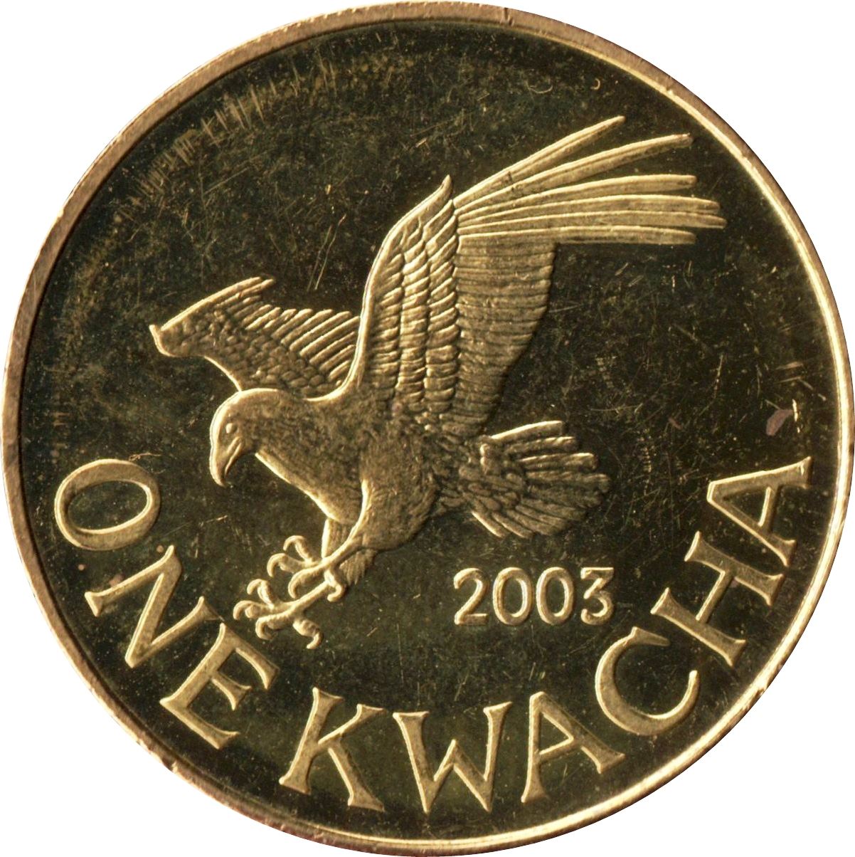 Malawi 1 Kwacha Coin | President Bakill Muluzi | Fish Eagle | KM28 | 1996 - 2003