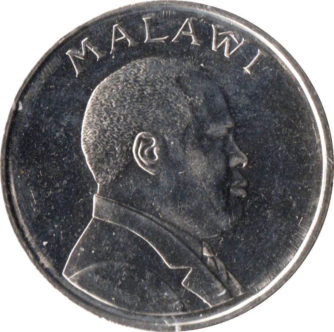 Malawi 10 Tambala Coin | President Bakill Muluzi | Corn | KM27 | 1995 - 2003