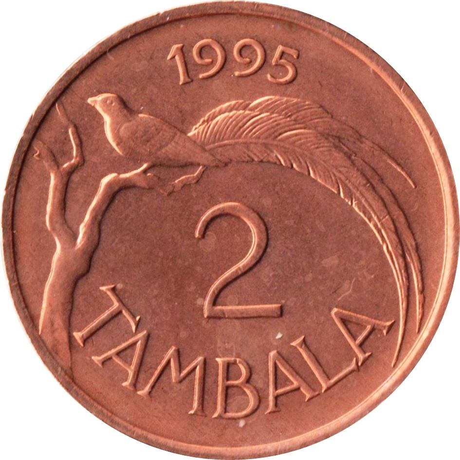 Malawi 2 Tambala Coin | Paradise Whydah Bird | KM34 | 1995