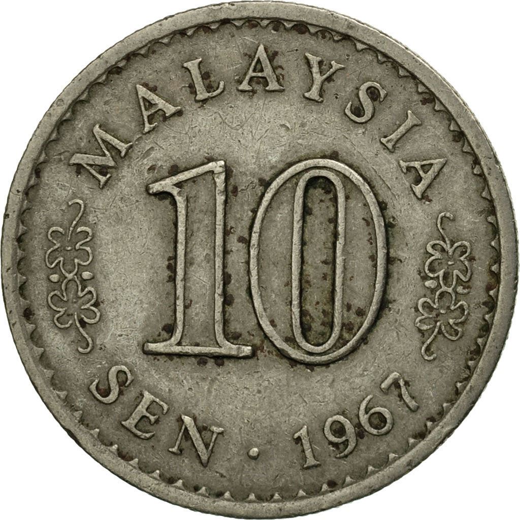 Malaysia | 10 Sen Coin | Parliament building | Km:3 | 1967 - 1988