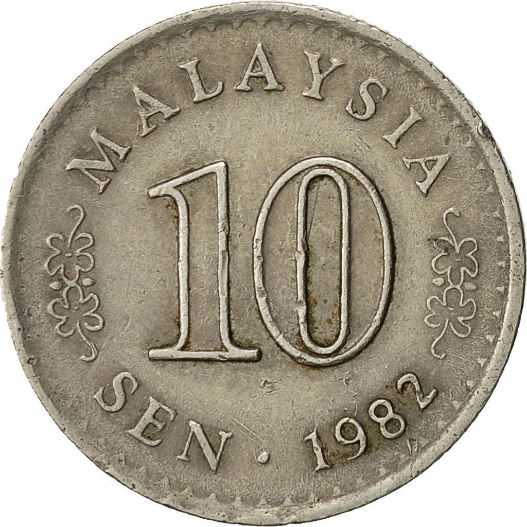 Malaysia | 10 Sen Coin | Parliament building | Km:3 | 1967 - 1988