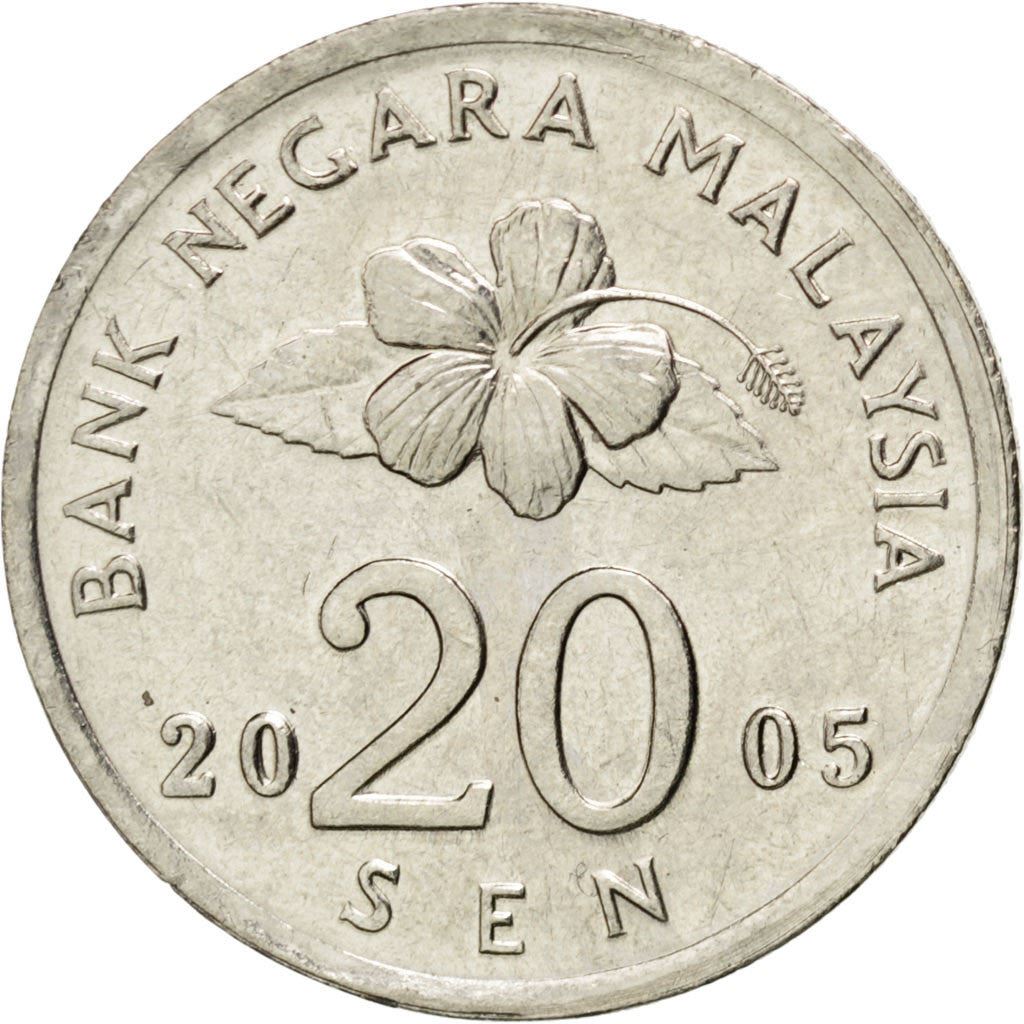 Malaysia | 20 Sen Coin | Tepak Sirih | Km:52 | 1989 - 2011