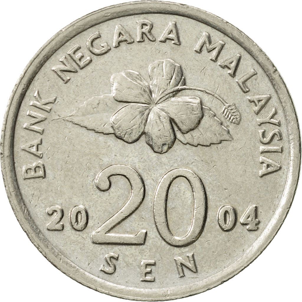 Malaysia | 20 Sen Coin | Tepak Sirih | Km:52 | 1989 - 2011